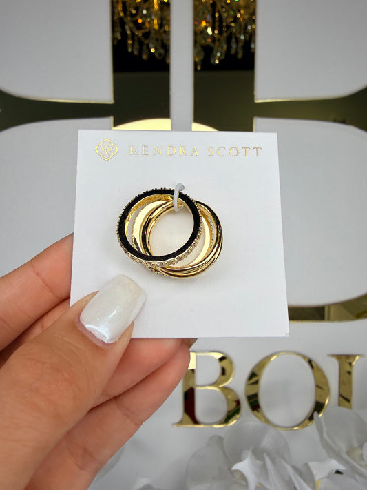 Gold kendra scott set of three rings