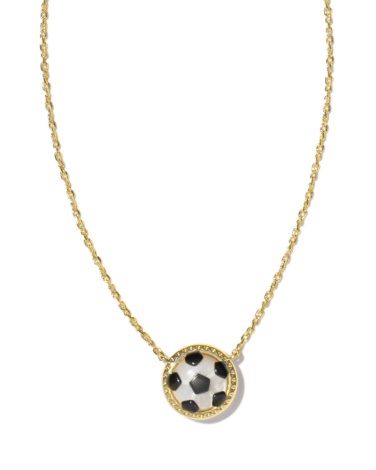 KENDRA SCOTT Soccer Short Pendant Necklace in Ivory Mother-of-Pearl