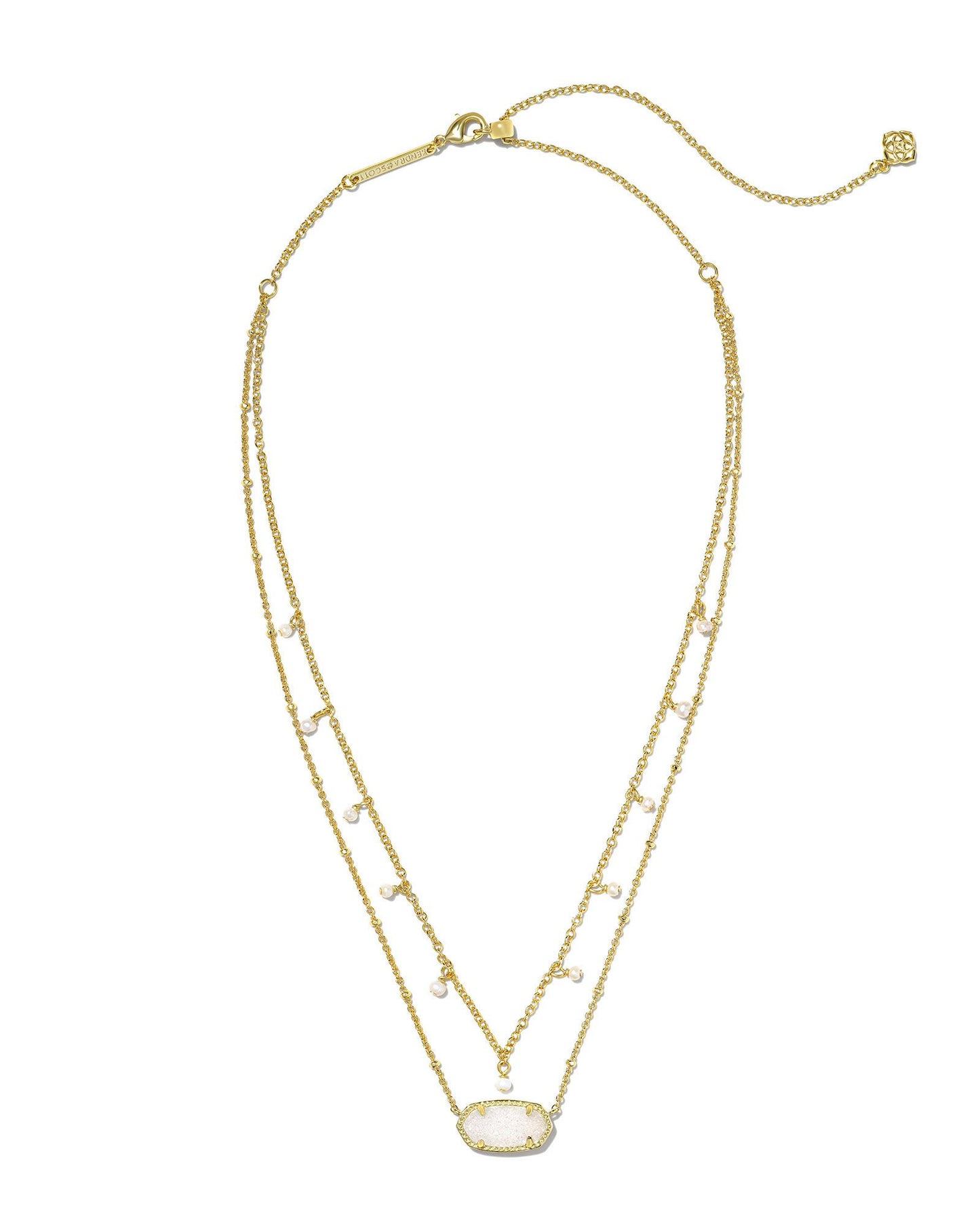 KENDRA SCOTT Collar de varias hebras de perlas doradas Elisa