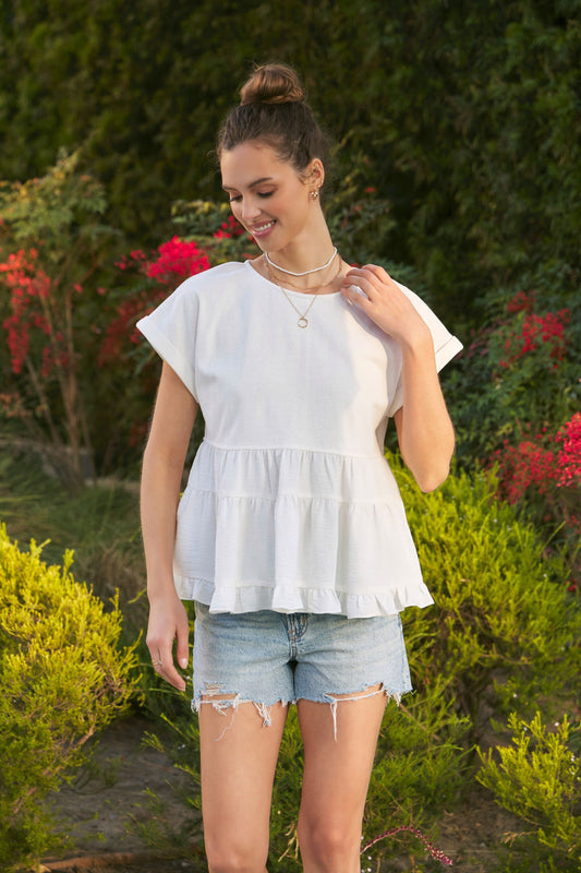 BOUTIQUE BASIC BABYDOLL TOP FRONT 5