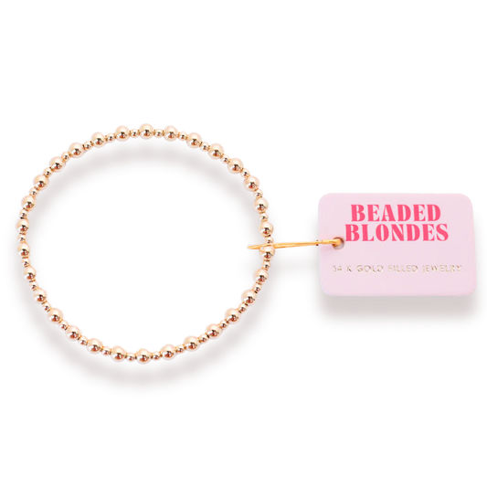 BOUTIQUE BEADED BLONDES GOLD KATY MINI BRACELET FRONT