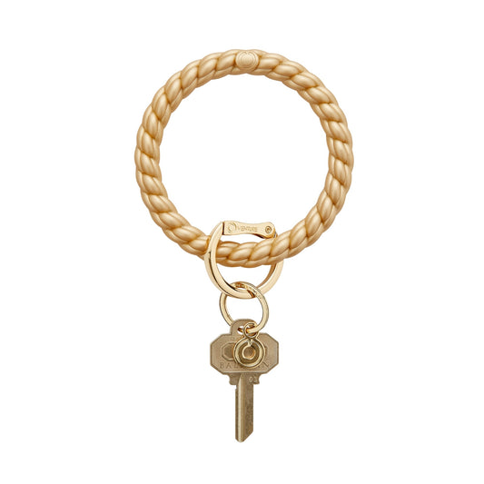 BOUTIQUE BRAIDED SILICONE O RING GOLD