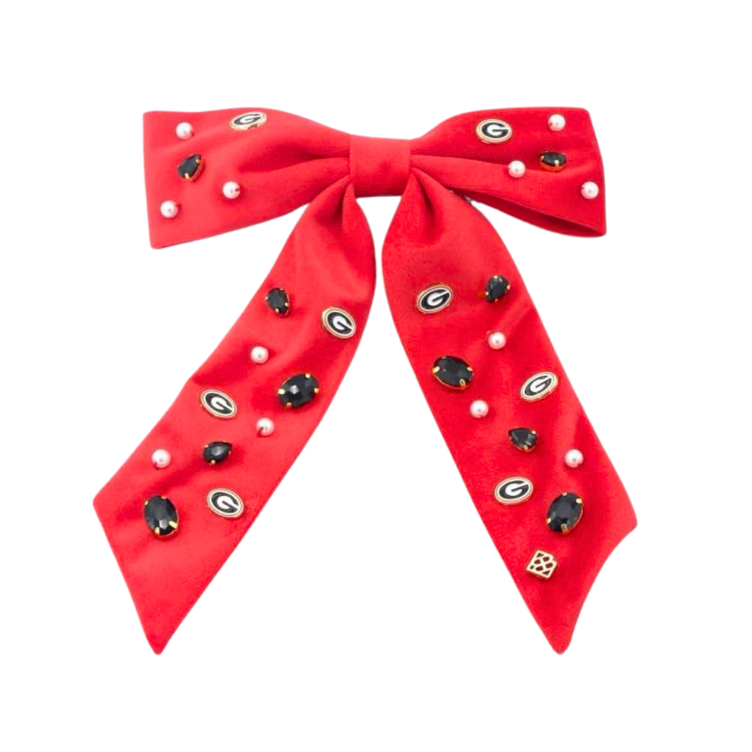 BOUTIQUE BRIANNA CANNON BOW BARRETTE RED