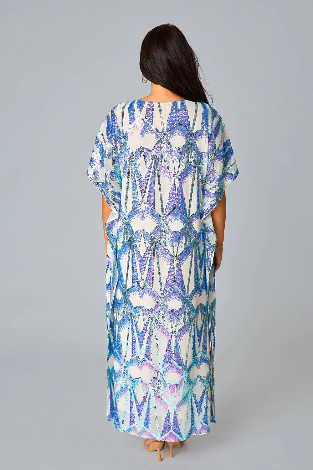 BOUTIQUE BUDDY LOVE ATLAS CAFTAN MAXI DRESS QUEEN OF THE SEA BACK