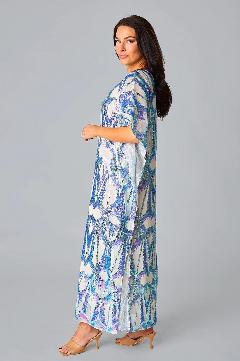 BOUTIQUE BUDDY LOVE ATLAS CAFTAN MAXI DRESS QUEEN OF THE SEA SIDE
