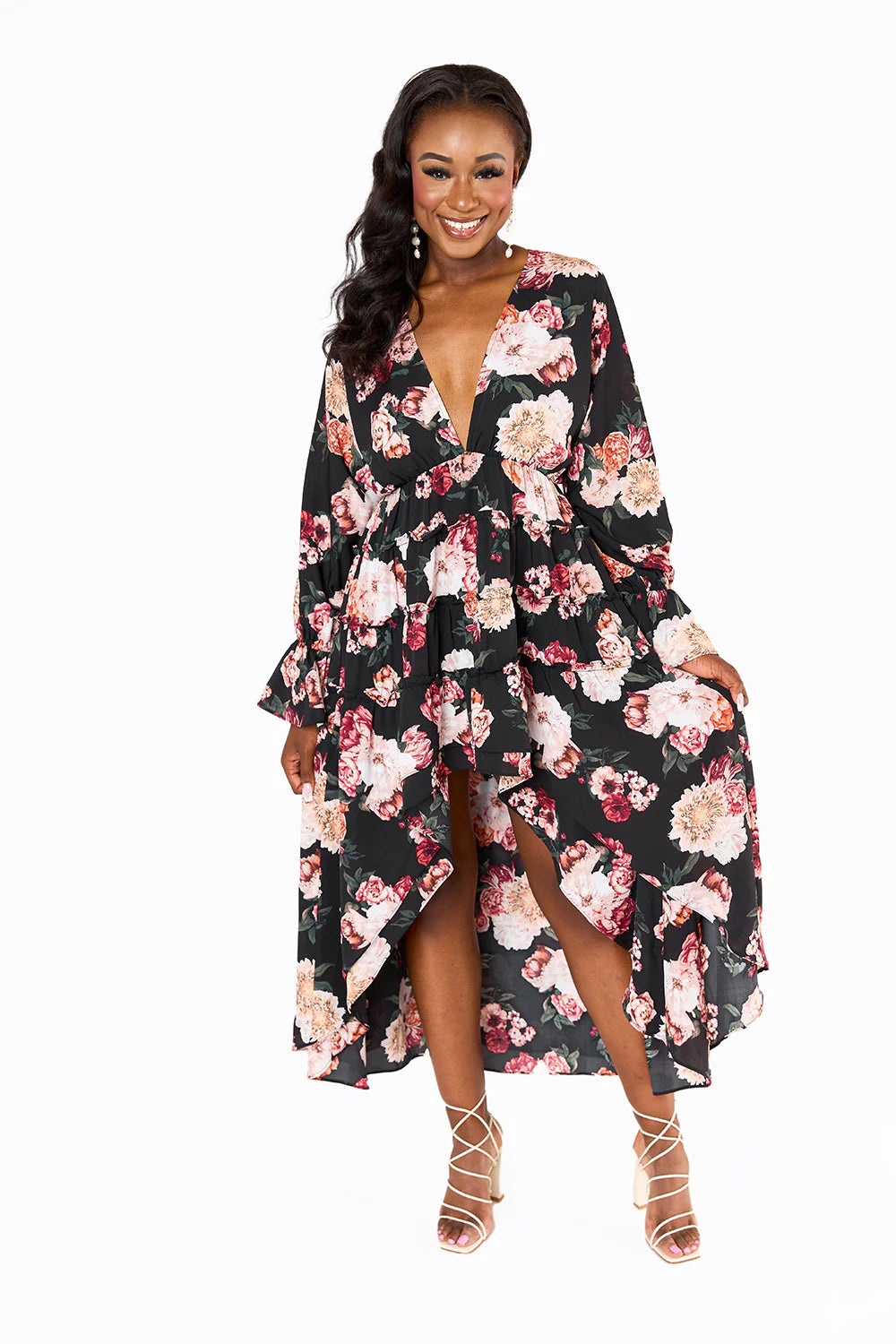BOUTIQUE BUDDY LOVE LENNON HIGH-LOW DRESS NIGHTFALL FRONT 3