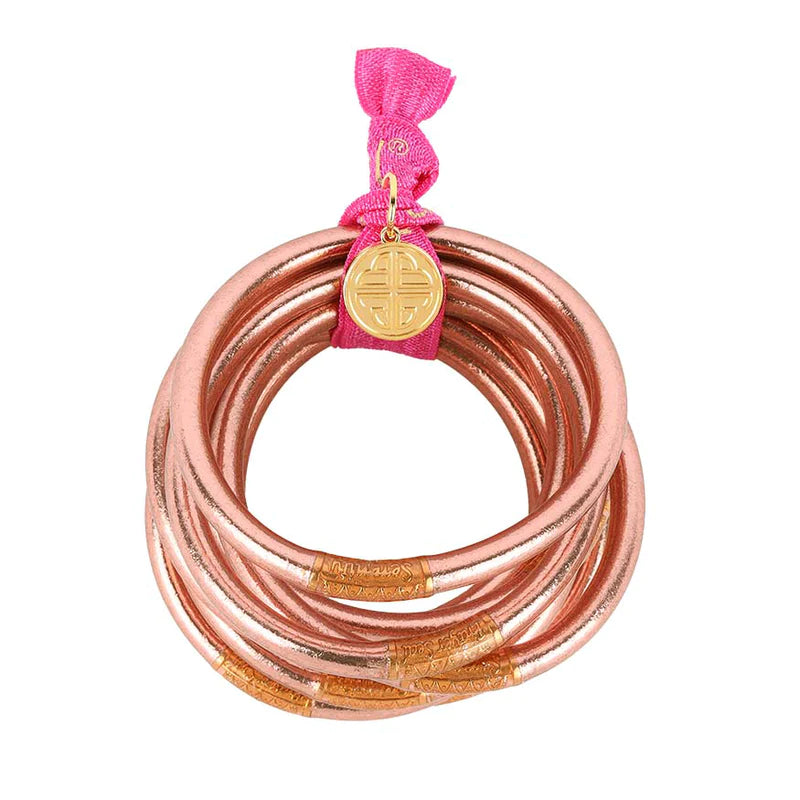 BOUTIQUE BuDhaGirl ALL WEATHER BANGLES® (AWB®) - SERENITY PRAYER ROSE GOLD 2