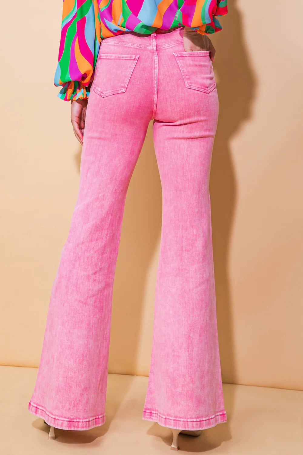 BOUTIQUE COMING TOGETHER TWILL PANTS PINK BACK