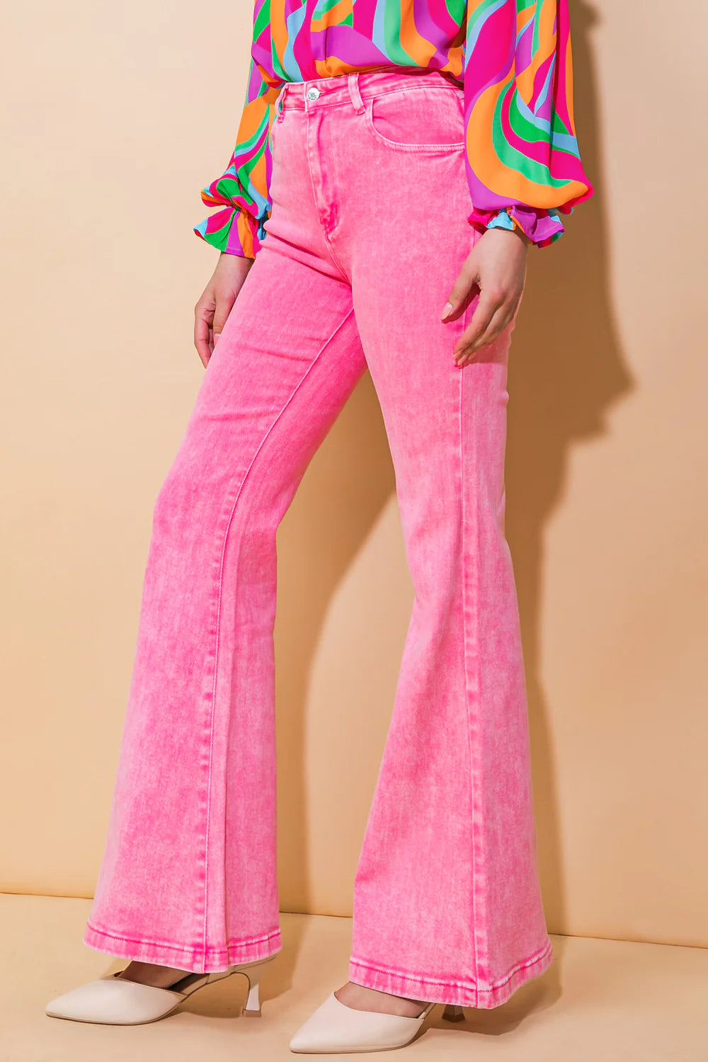 BOUTIQUE COMING TOGETHER TWILL PANTS PINK SIDE