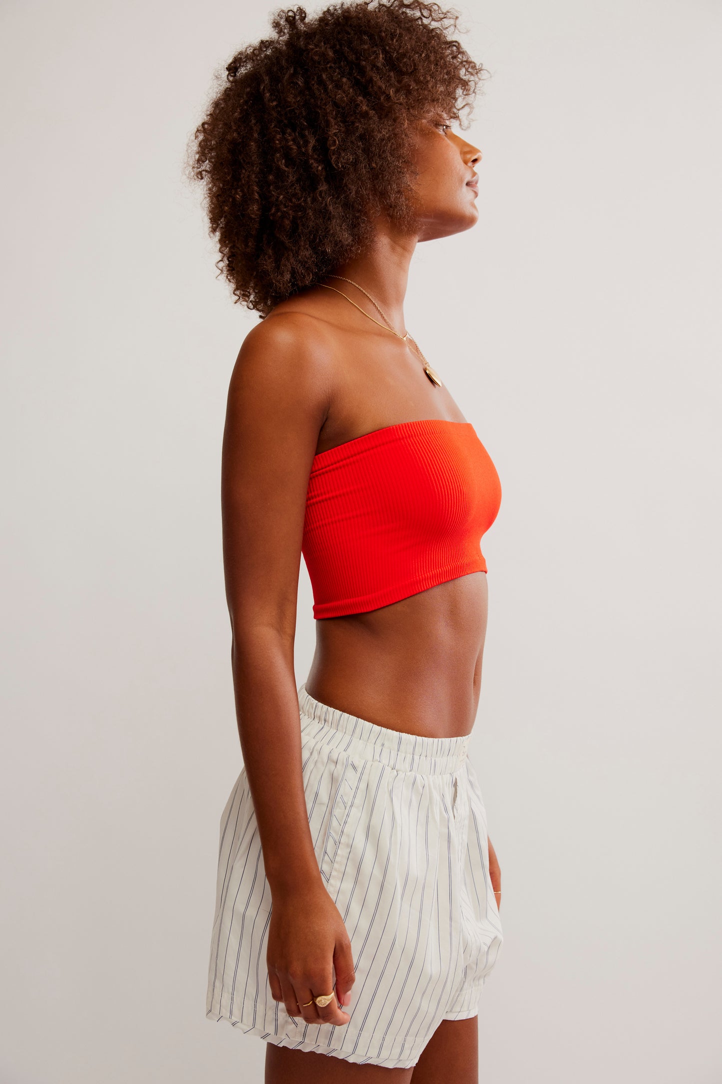 BOUTIQUE FREE PEOPLE AMELIA BANDEAU FIERY RED SIDE