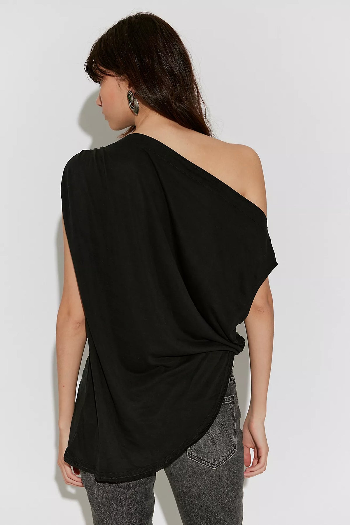 BOUTIQUE FREE PEOPLE CASCADIA TUNIC BLACK BACK