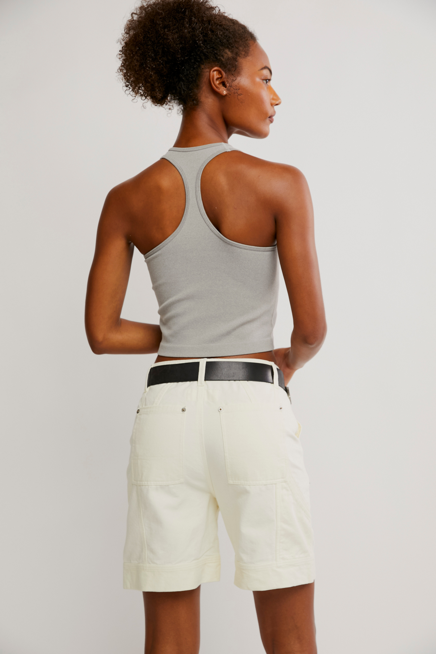 BOUTIQUE FREE PEOPLE HAYLEY RACERBACK BRAMI HEATHER GREY BACK