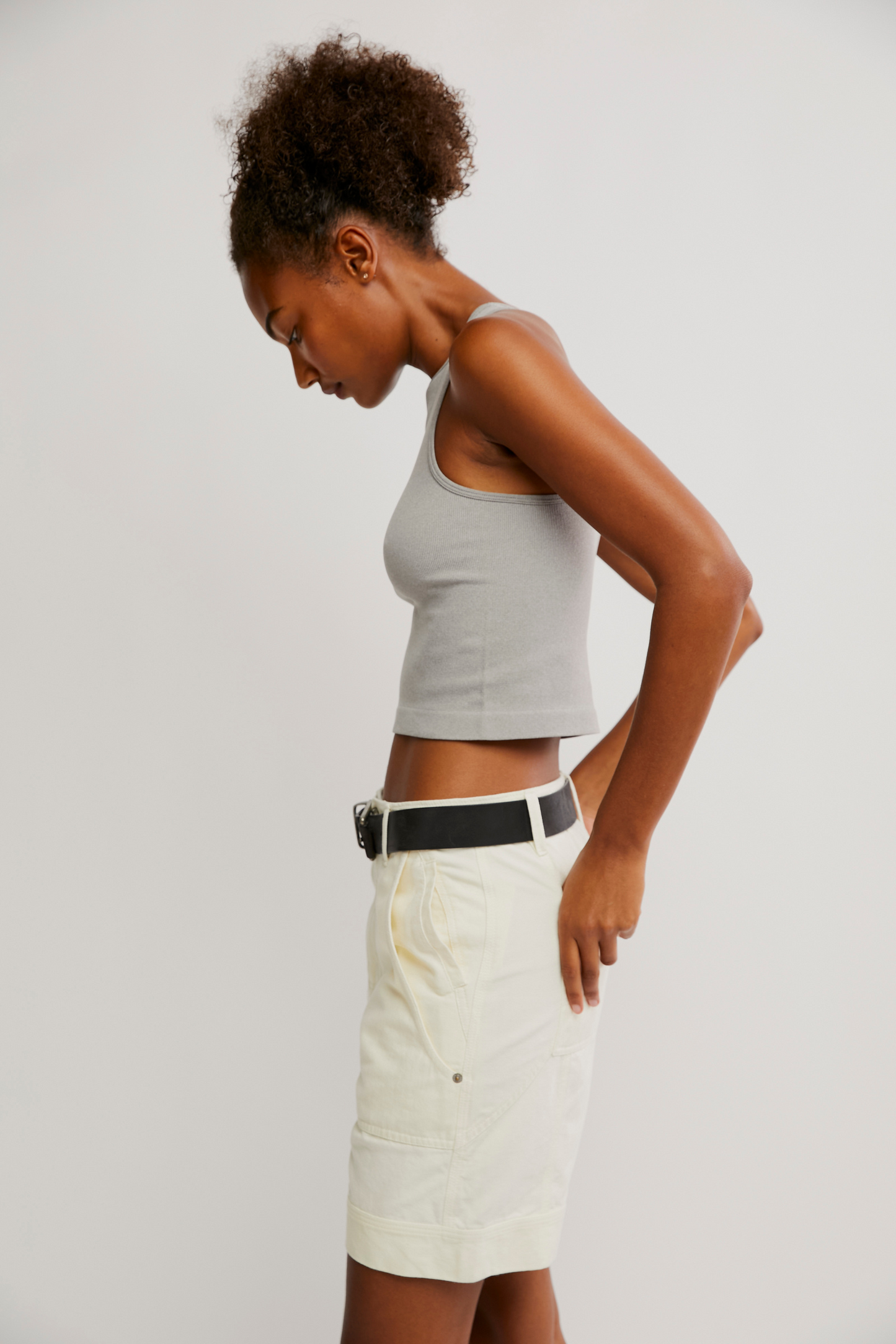 BOUTIQUE FREE PEOPLE HAYLEY RACERBACK BRAMI HEATHER GREY SIDE