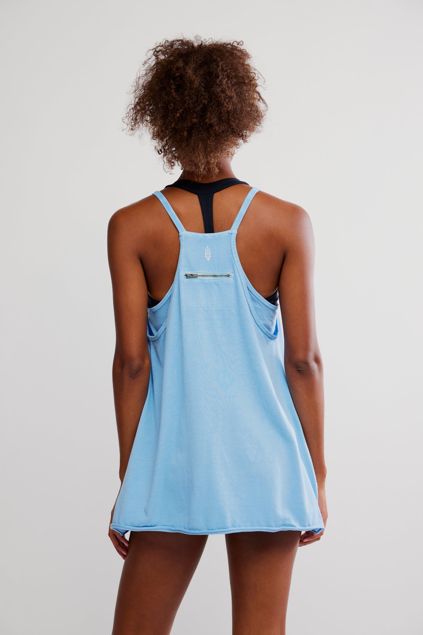BOUTIQUE FREE PEOPLE HOT SHOT MINI DRESS HIGH DIVE BACK
