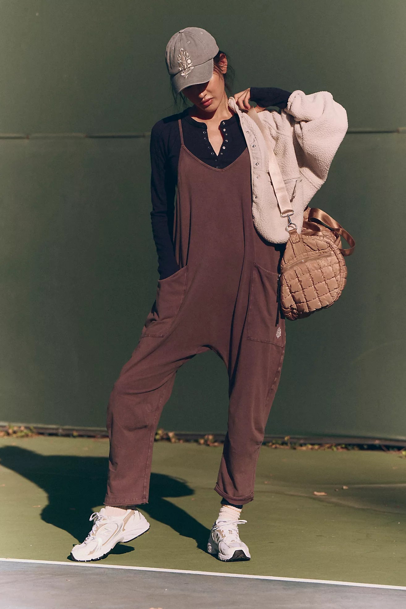 BOUTIQUE FREE PEOPLE HOT SHOT ONSIE DARK ESPRESSO FRONT 2
