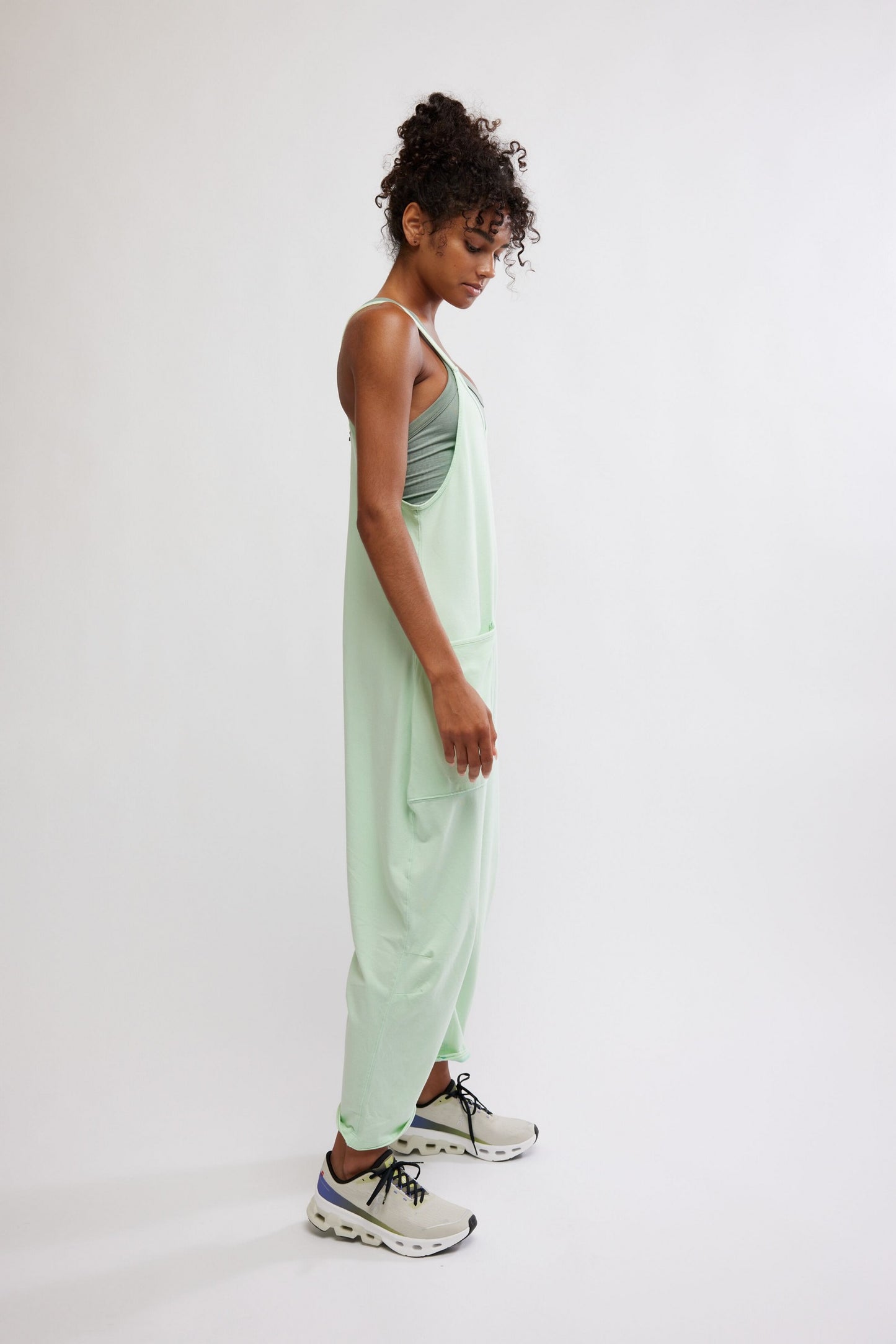 BOUTIQUE FREE PEOPLE HOT SHOT ONSIE PISTACHIO SIDE