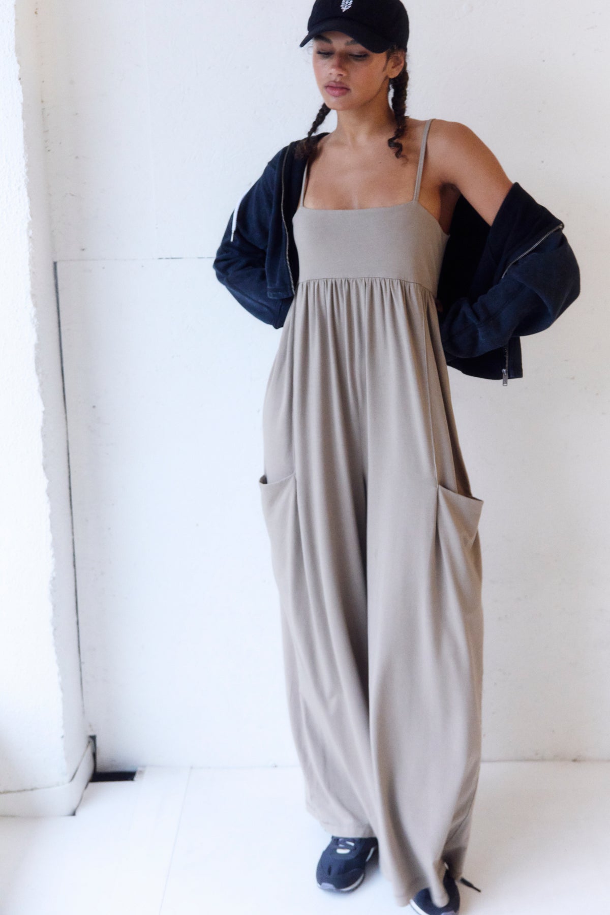 BOUTIQUE FREE PEOPLE HOT SHOT STRAPPY ONSIE FRONT 2 HICKORY