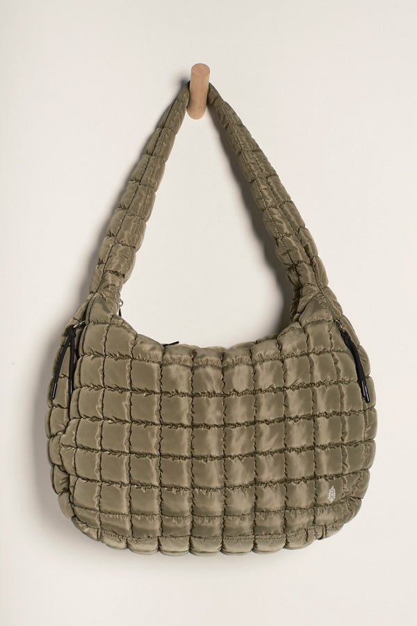 BOUTIQUE FREE PEOPLE MOVEMENT QUILTED CARRYALL BAG SEARGRASS