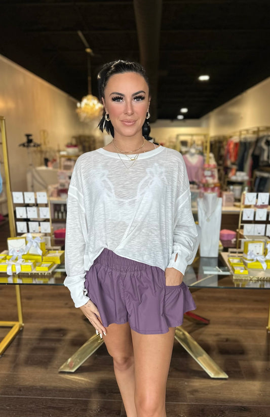 BOUTIQUE FREE PEOPLE MY TIME LAYER FRONT WHITE ON MODEL