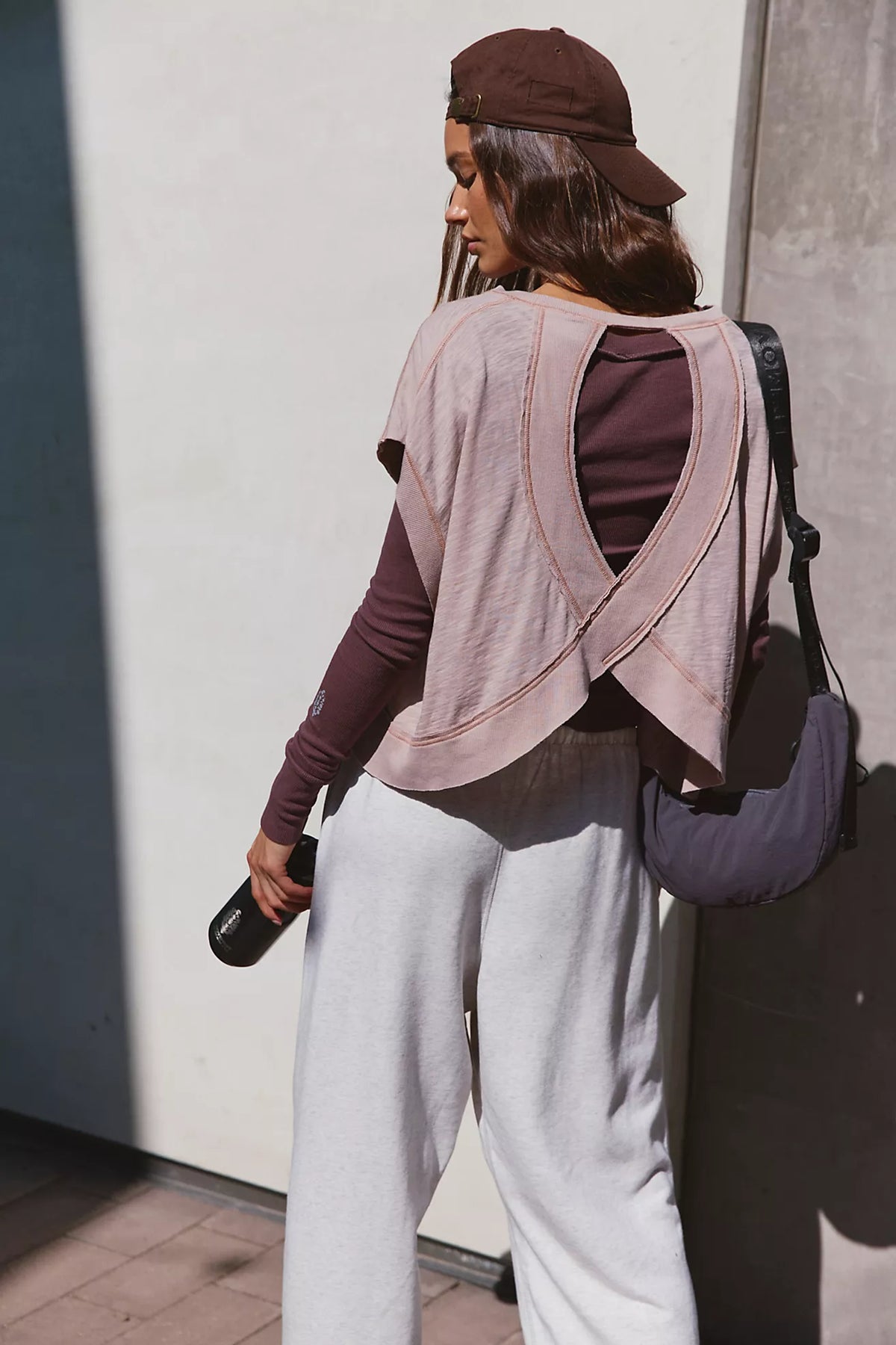BOUTIQUE FREE PEOPLE MY TIME TEE SANDY BACK