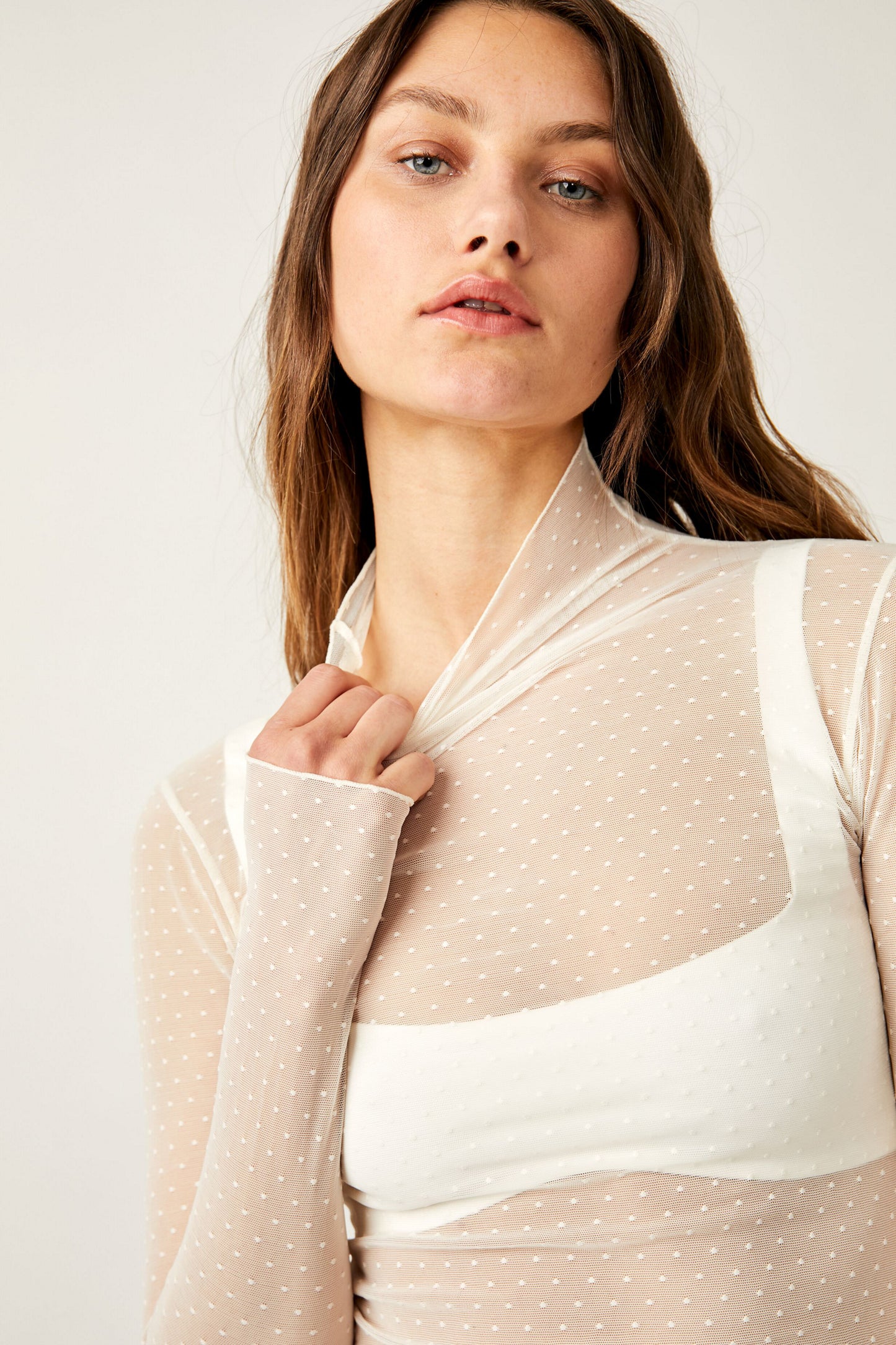 BOUTIQUE FREE PEOPLE ON THE DOT LAYERING TOP LOVE DOVE FRONT 2