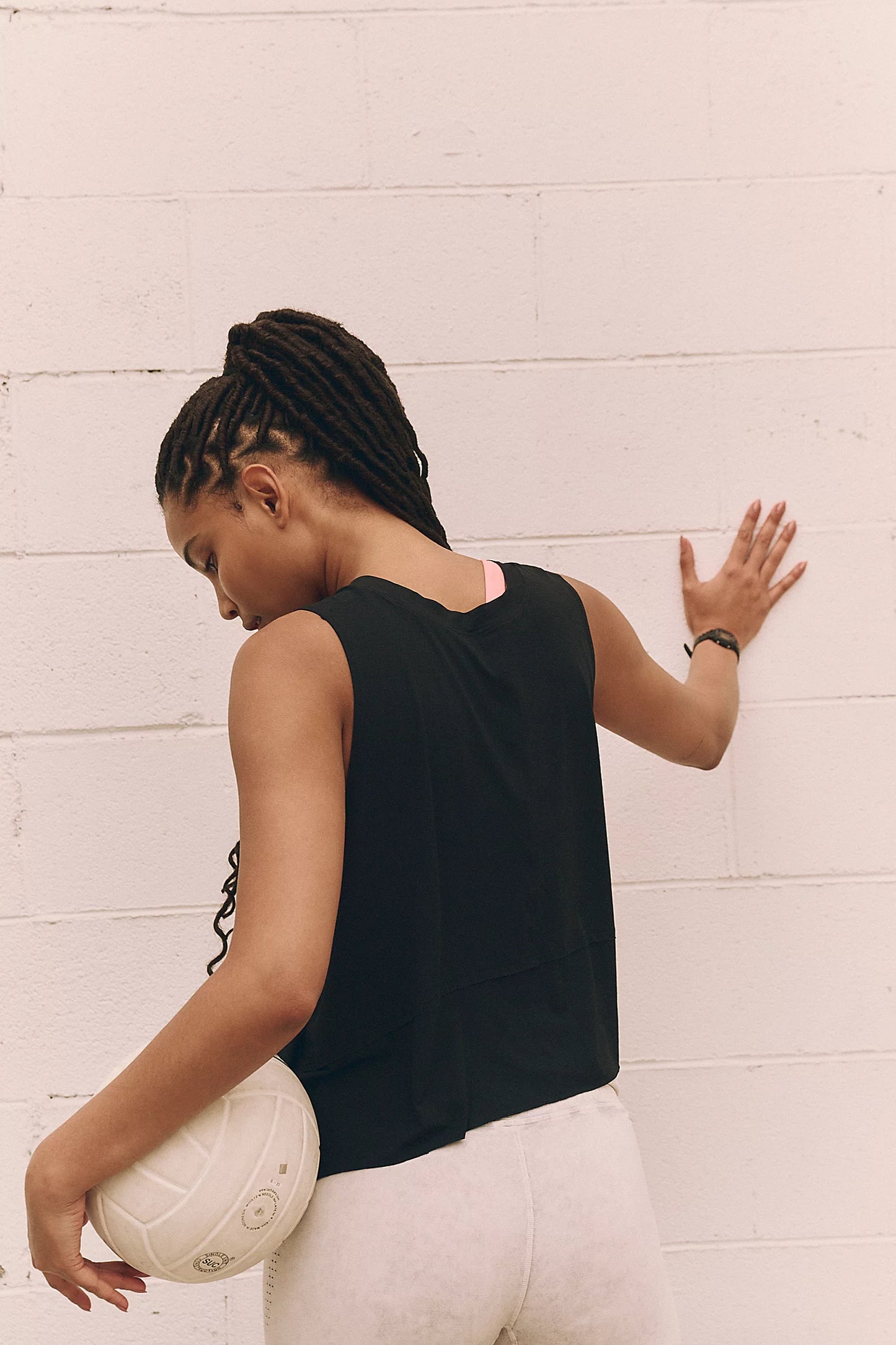 BOUTIQUE FREE PEOPLE TEMPO TANK BACK BLACK
