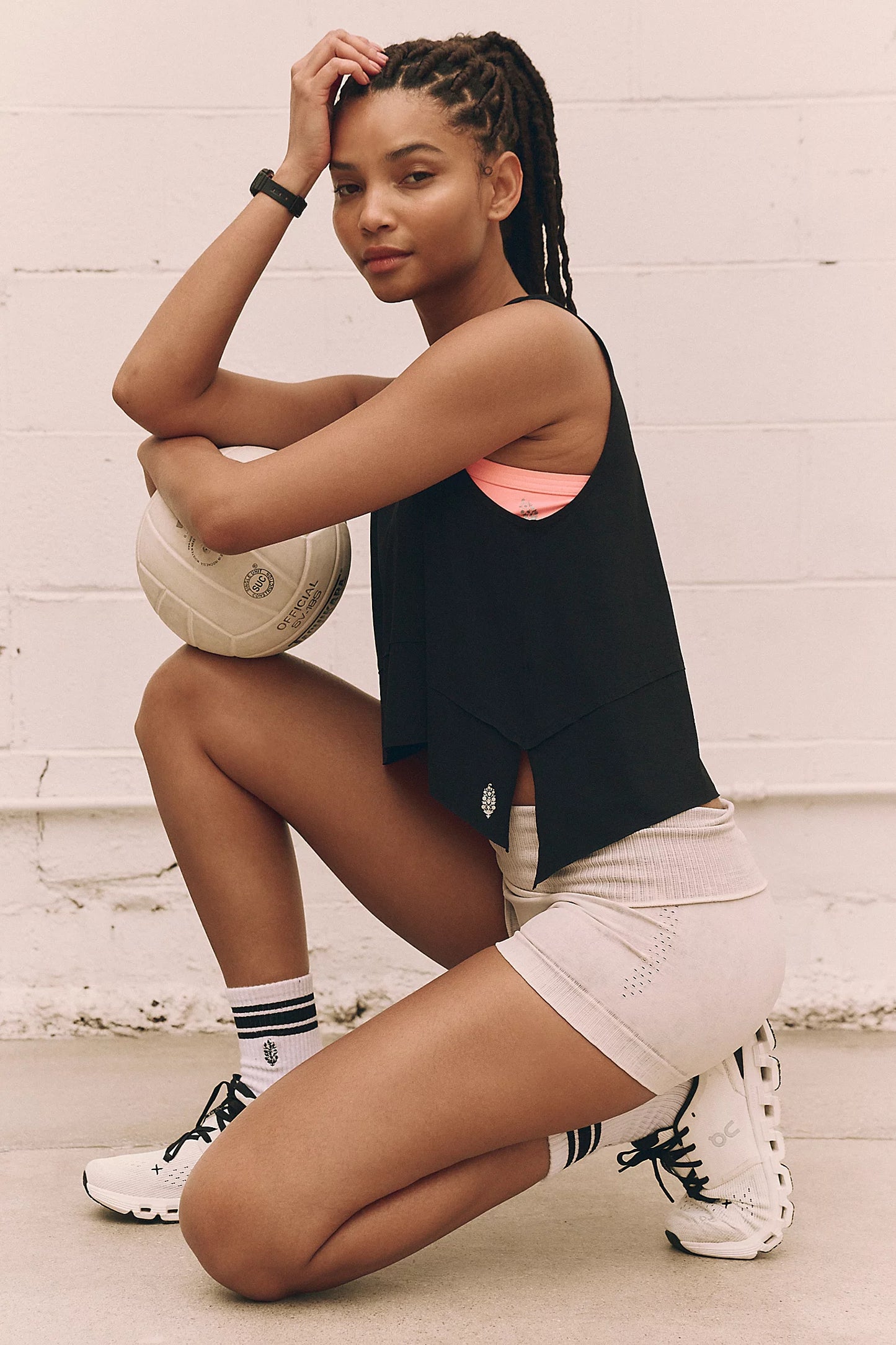 BOUTIQUE FREE PEOPLE TEMPO TANK SIDE BLACK