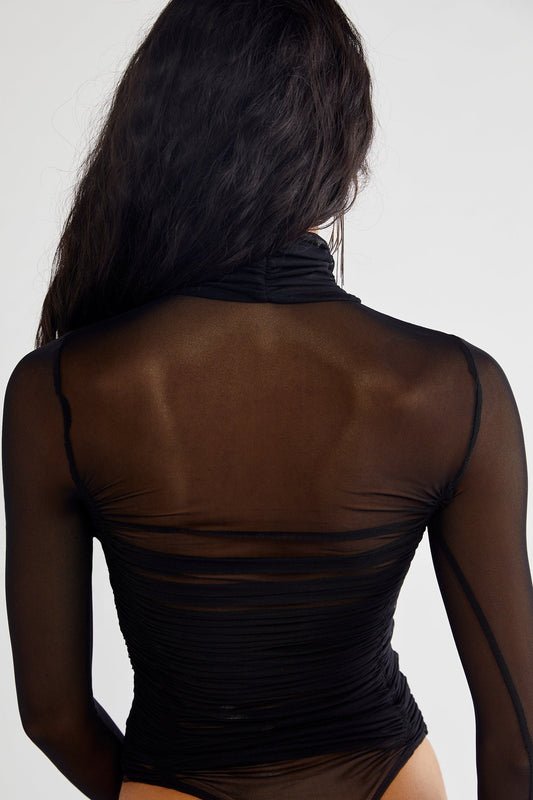 BOUTIQUE FREE PEOPLE UNDER IT ALL BODYSUIT BACK BLACK