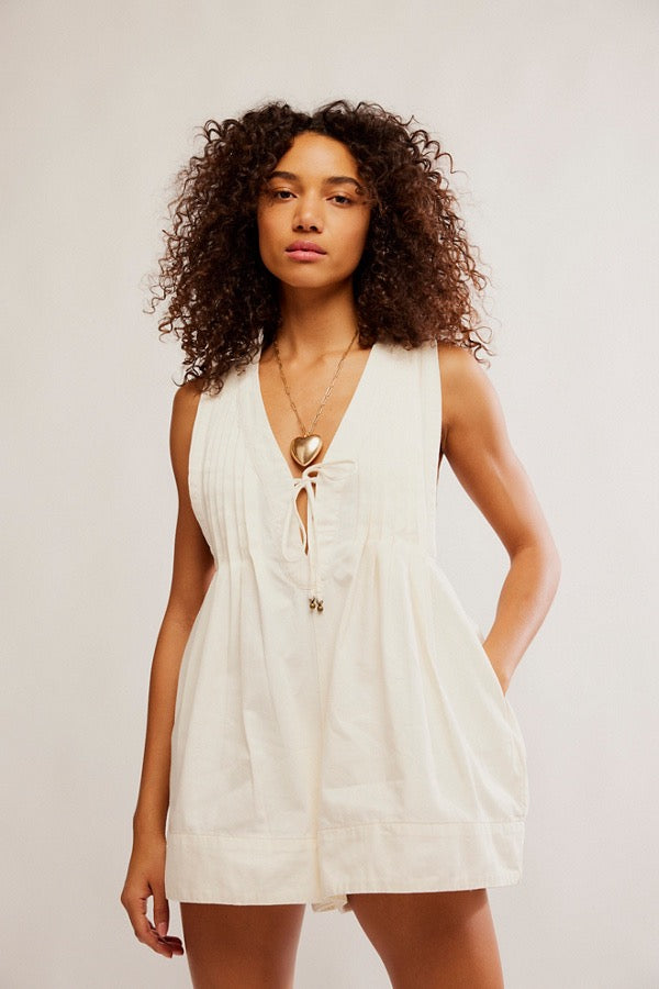 BOUTIQUE FREE PEOPLE WEBSTER ROMPER FRONT ECRU WASH