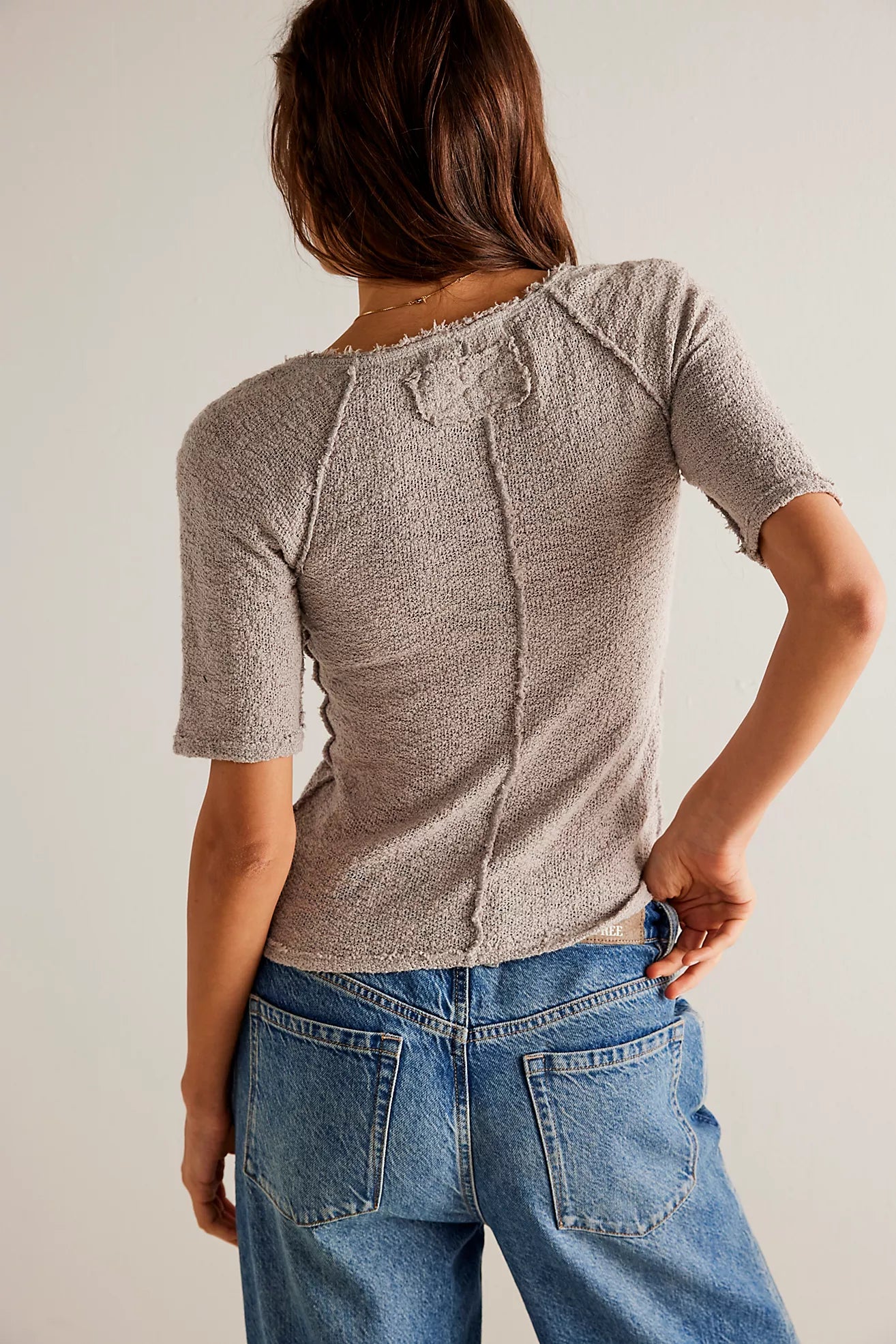 BOUTIQUE FREE PEOPLE WE THE FREE FRANCIS TEE BACK JACKRABBIT
