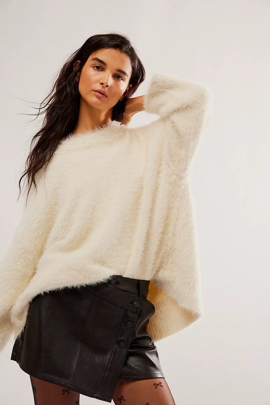 FREE PEOPLE WE THE FREE WYNNE VEGAN SKIRT BLACK FRONT