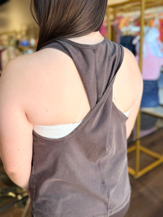 Back of free people twist tank