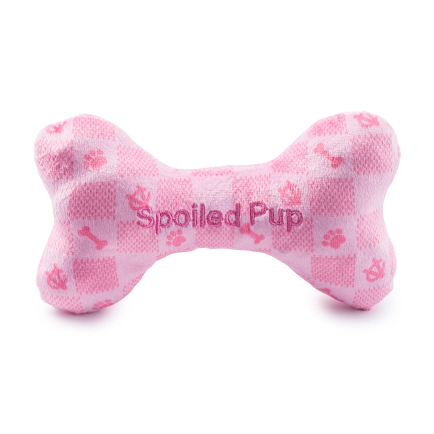 BOUTIQUE HAUTE DIGGITY DOG PINK CHECKER CHEWY VUITON BONE 2