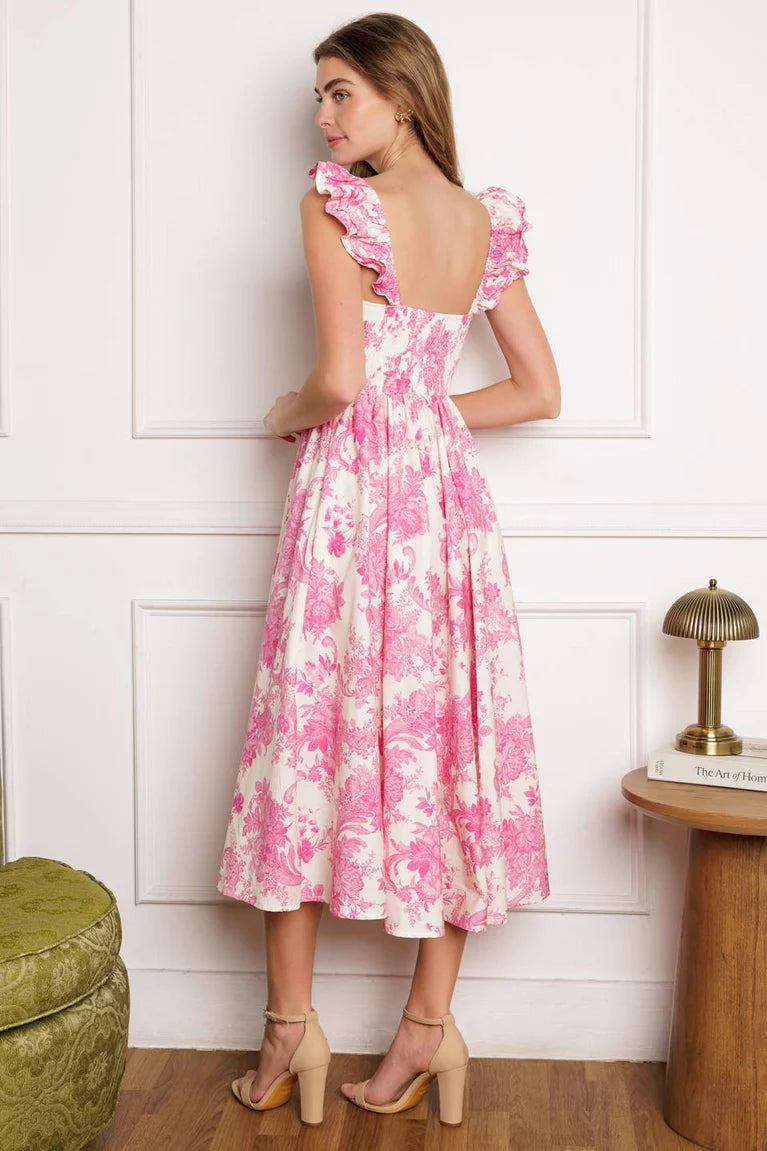 Off To The Market Woven Midi Dress