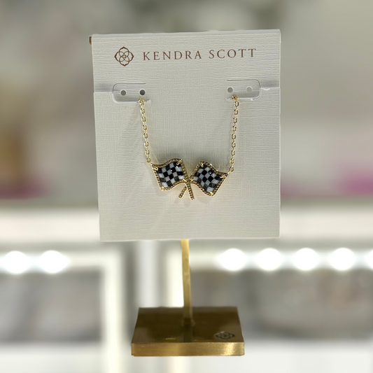 Kendra scott checkered flag necklace