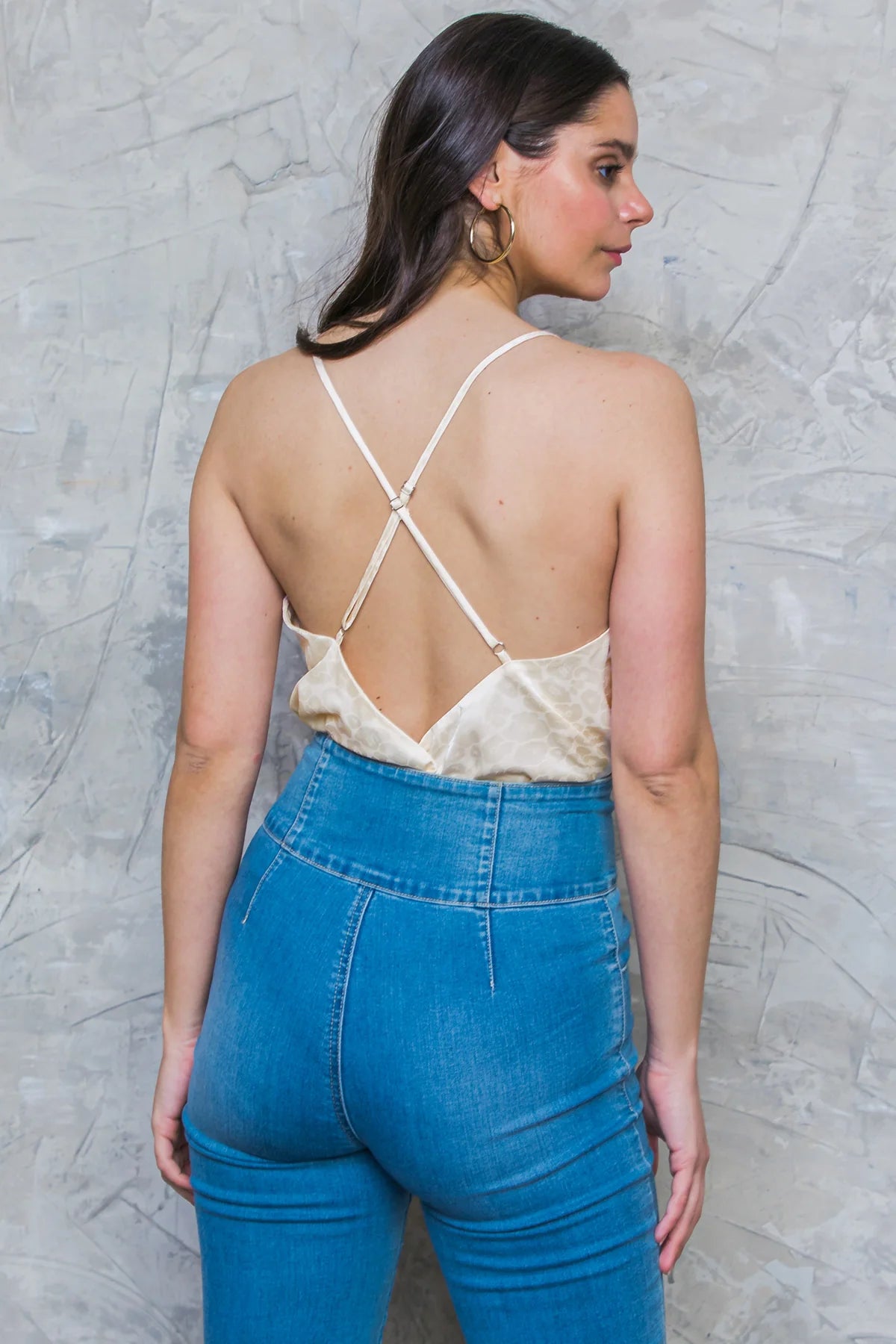 BOUTIQUE I WISH YOU KNEW CAMI TOP CREAM BACK
