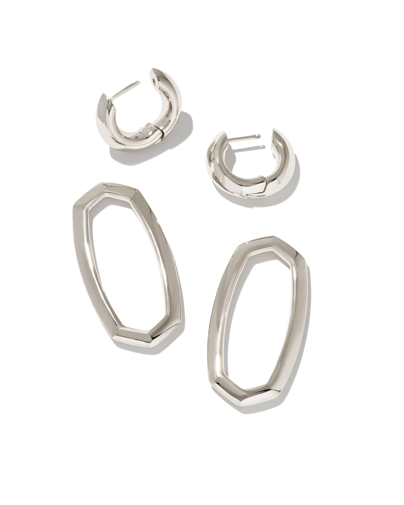 BOUTIQUE KENDRA SCOTT DANIELLE SILVER CONVERTIBLE LINK EARRINGS 2
