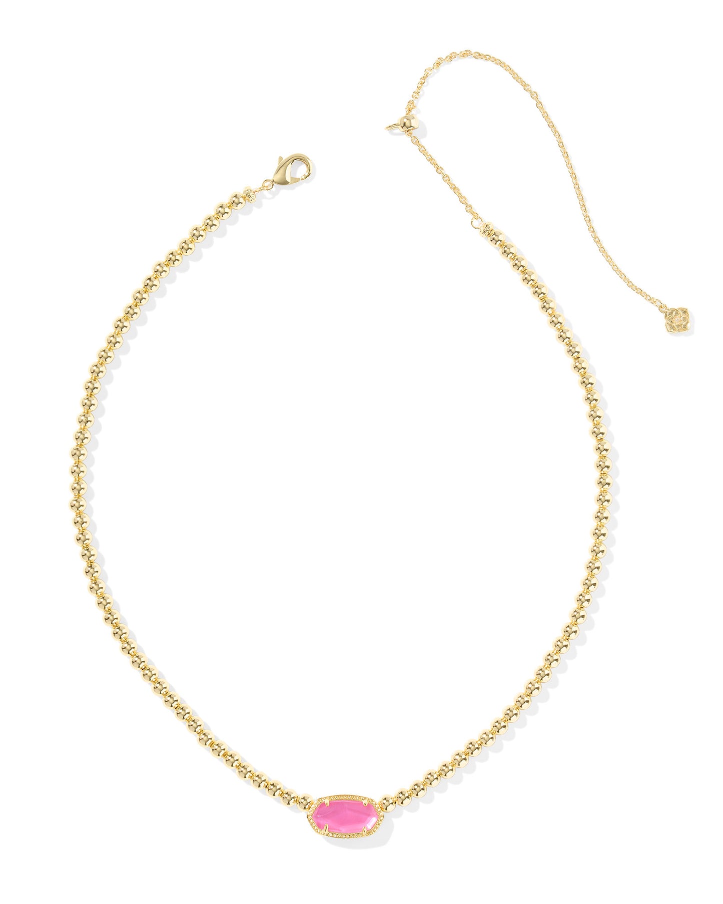 BOUTIQUE KENDRA SCOTT ELISA GOLD BEADED NECKLACE FRONT AZALEA ILLUSION