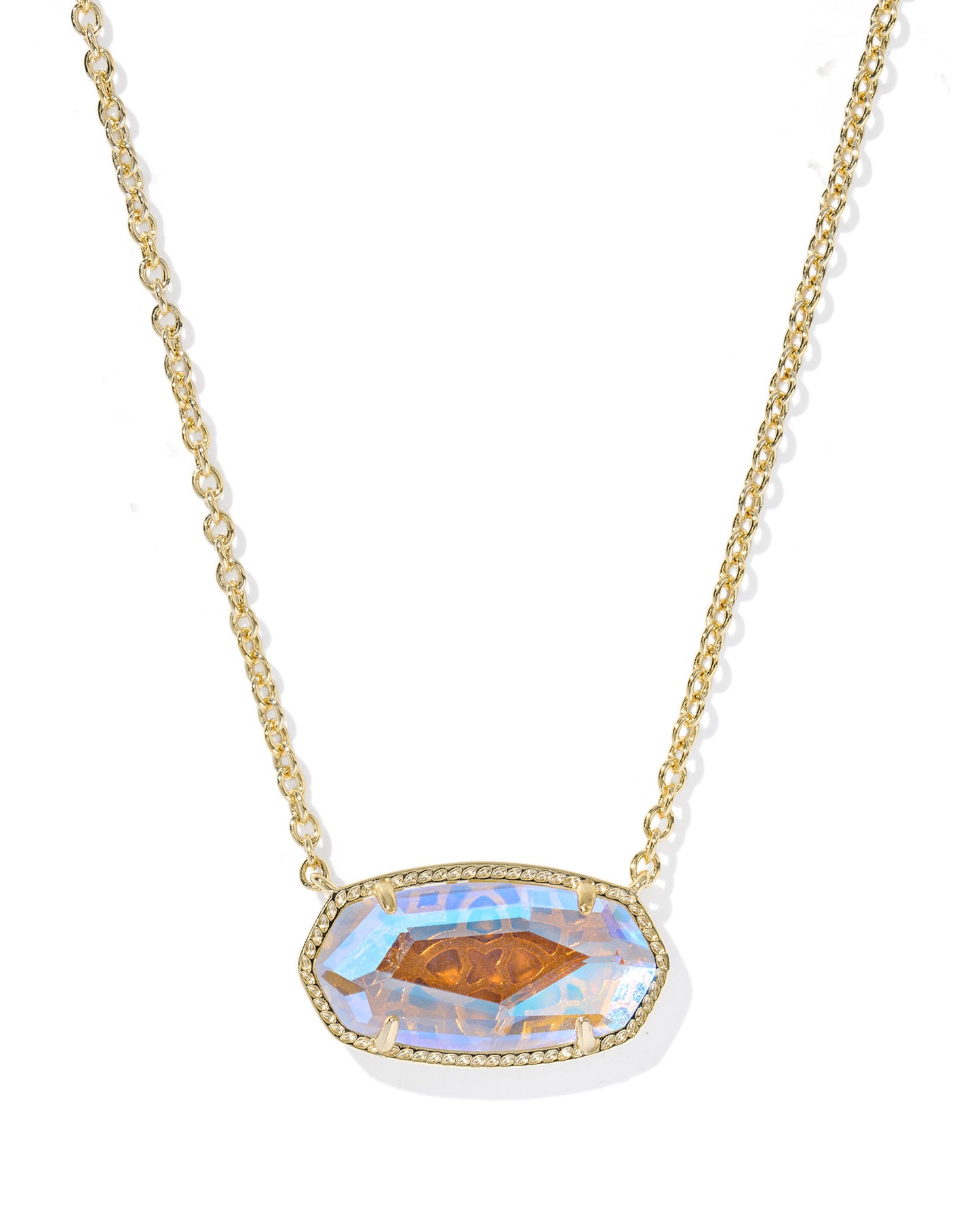 BOUTIQUE KENDRA SCOTT ELISA GOLD STATEMENT PENDANT NECKLACE DICHROIC GLASS