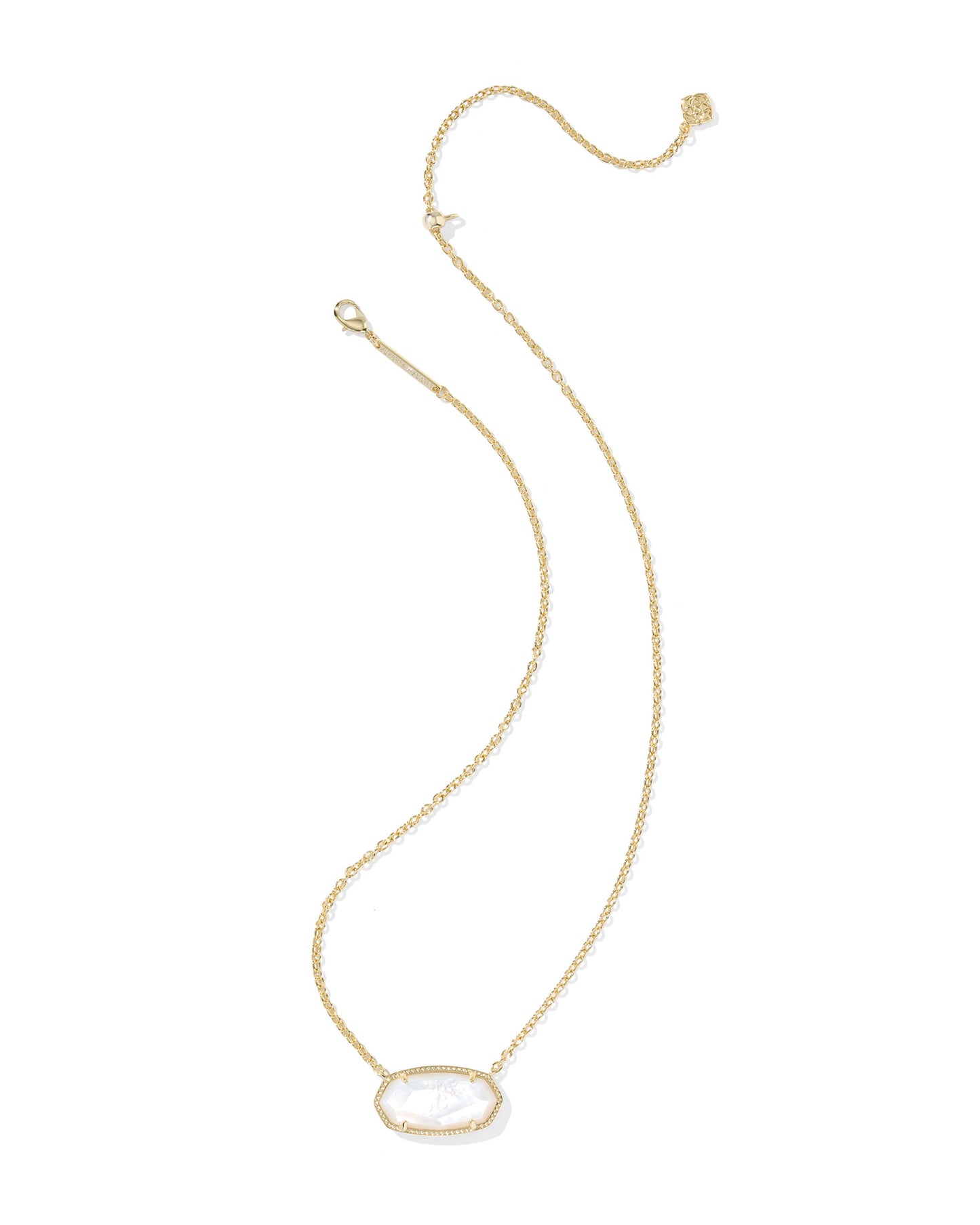 BOUTIQUE KENDRA SCOTT ELISA GOLD STATEMENT PENDANT NECKLACE IVROY MOTHER OF PEARL 2