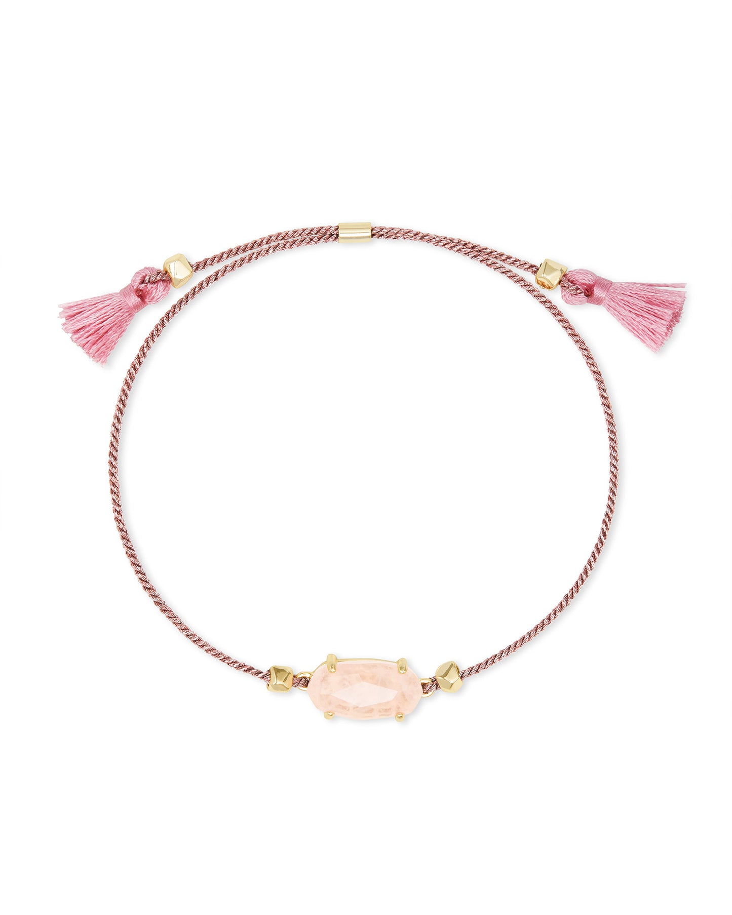 BOUTIQUE KENDRA SCOTT EVERLYNE CORD FRIENDSHIP BRACELET ROSE QUARTZ