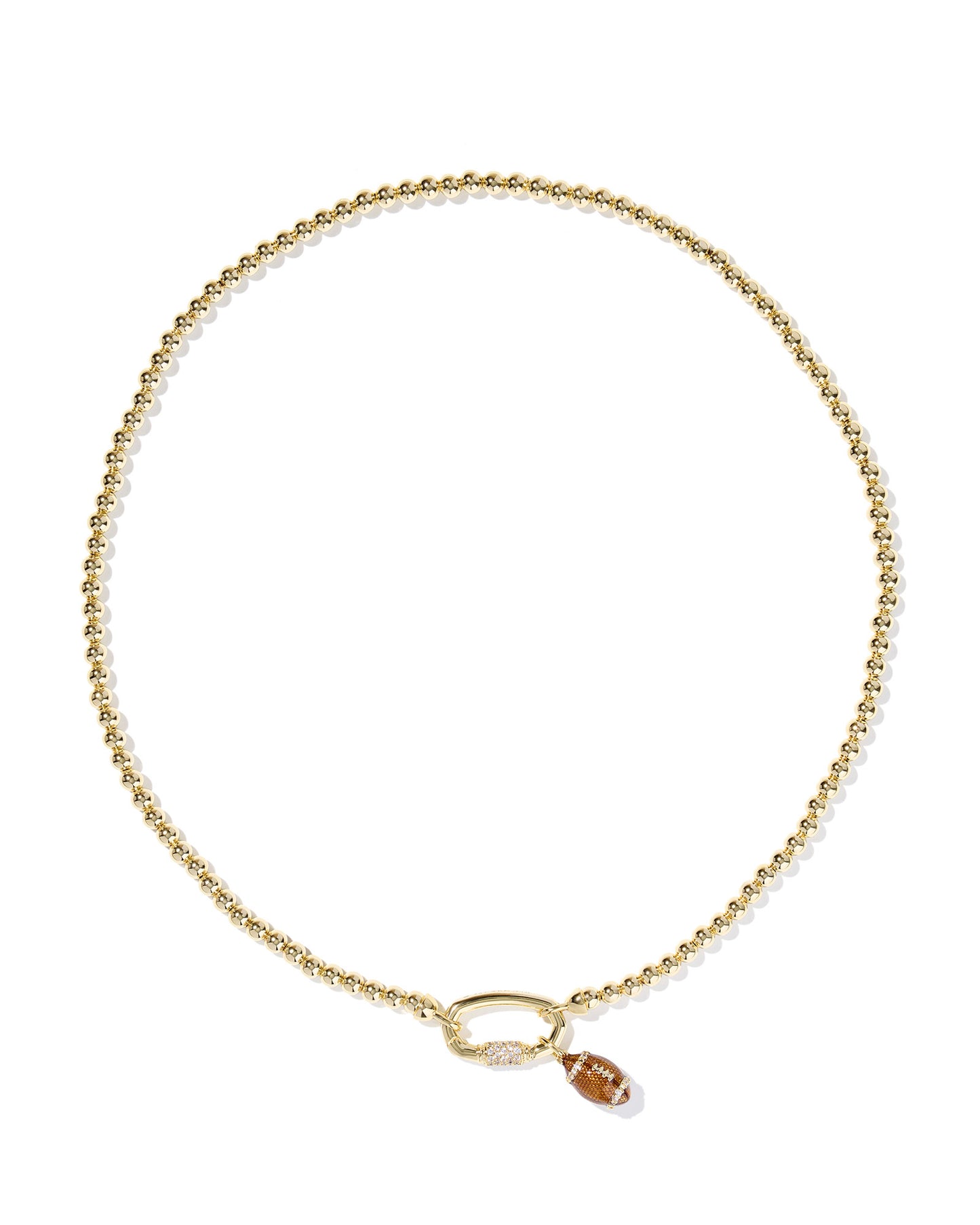 BOUTIQUE KENDRA SCOTT FOOTBALL GOLD METAL STRAND NECKLACE 2