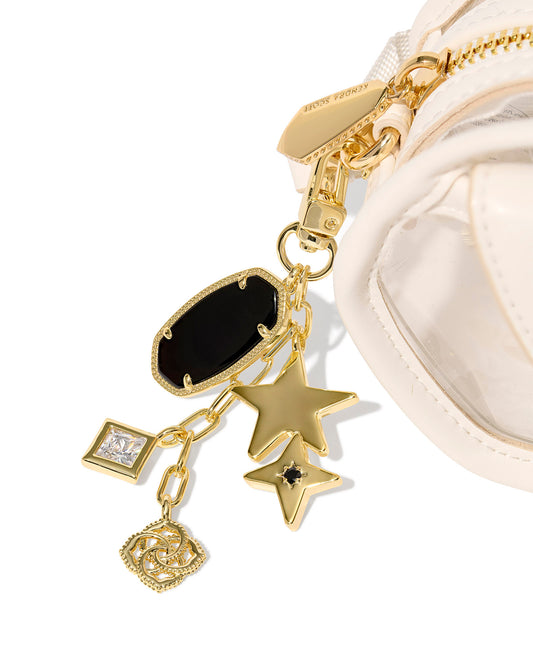 BOUTIQUE KENDRA SCOTT GAME DAY BAG CHARM BLACK MIX