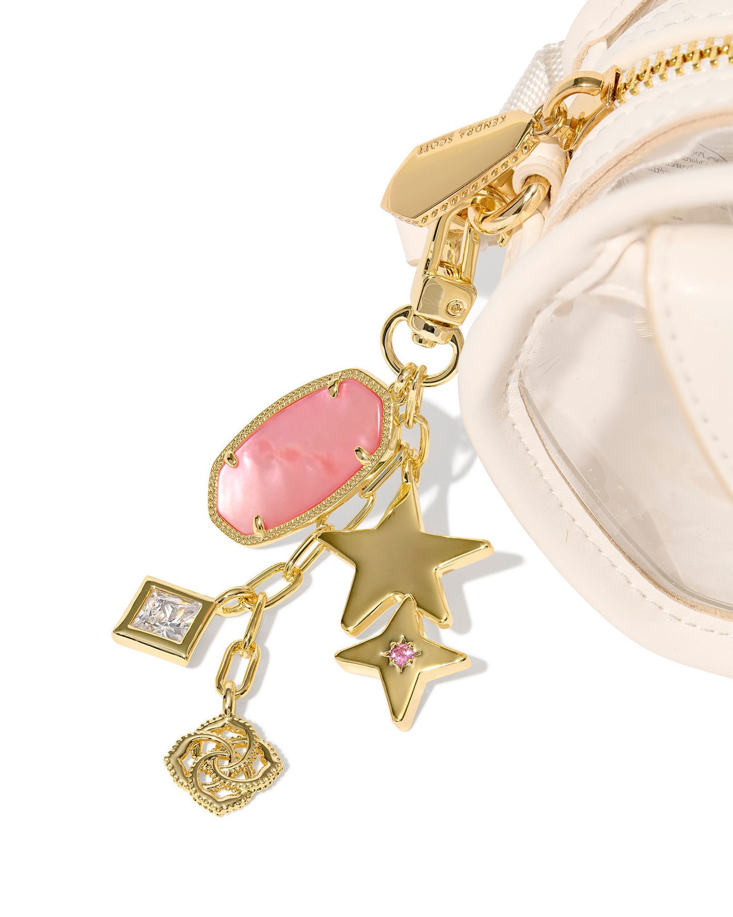 BOUTIQUE KENDRA SCOTT GAME DAY BAG CHARM PINK MIX