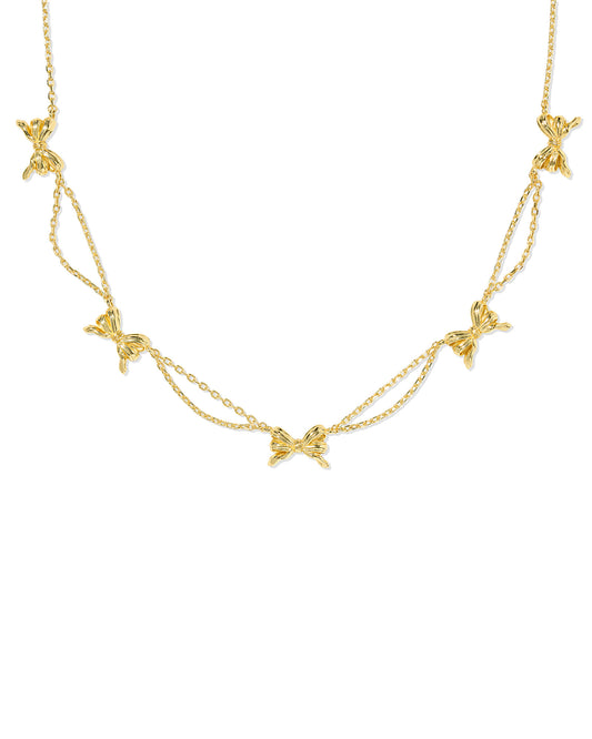 BOUTIQUE KENDRA SCOTT GOLD BOW STRAND NECKLACE