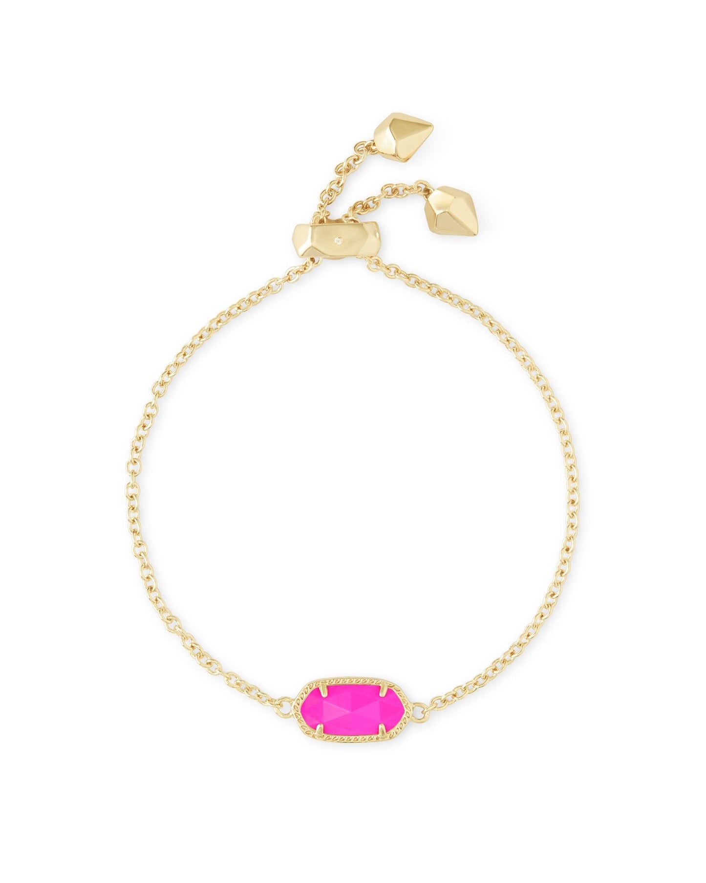BOUTIQUE KENDRA SCOTT GOLD ELAINA ADJUSTABLE BRACELET IN MAGENTA MAGNESITE