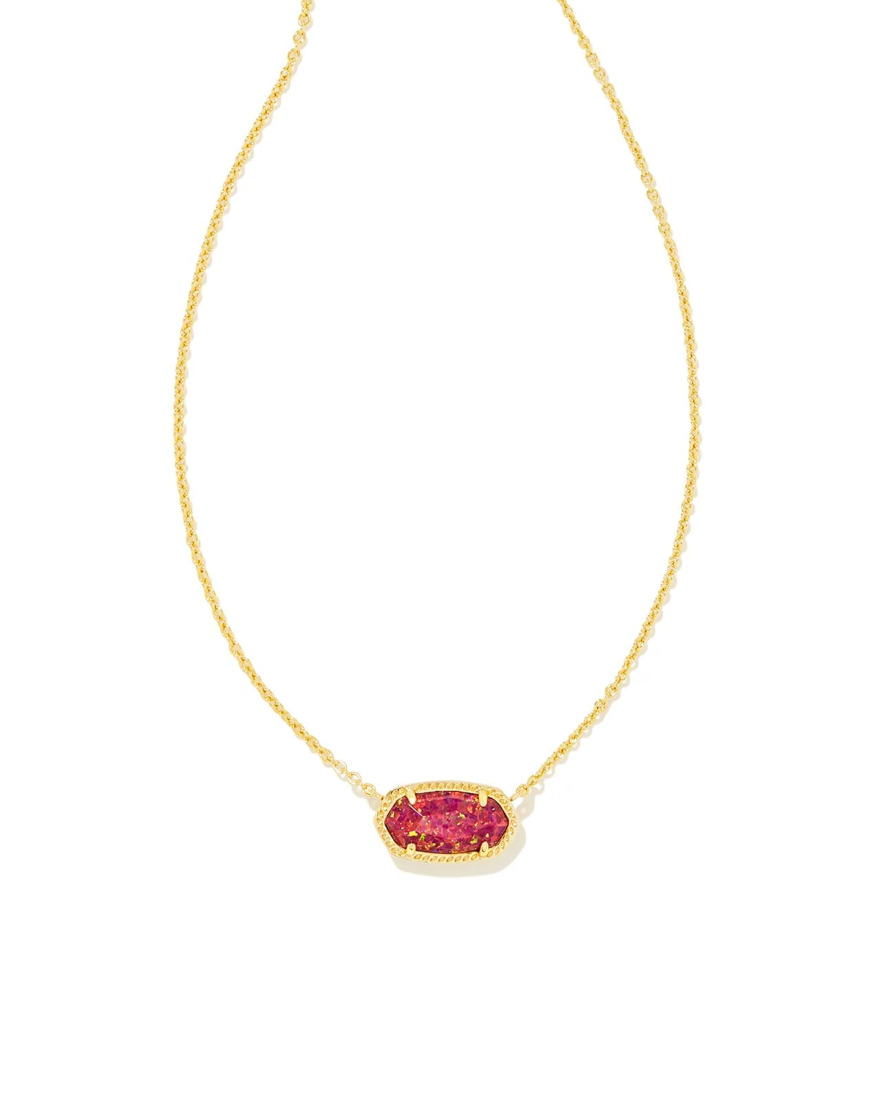 BOUTIQUE KENDRA SCOTT GOLD ELISA SHORT PENDANT NECKLACE BERRY KYOCERA OPAL