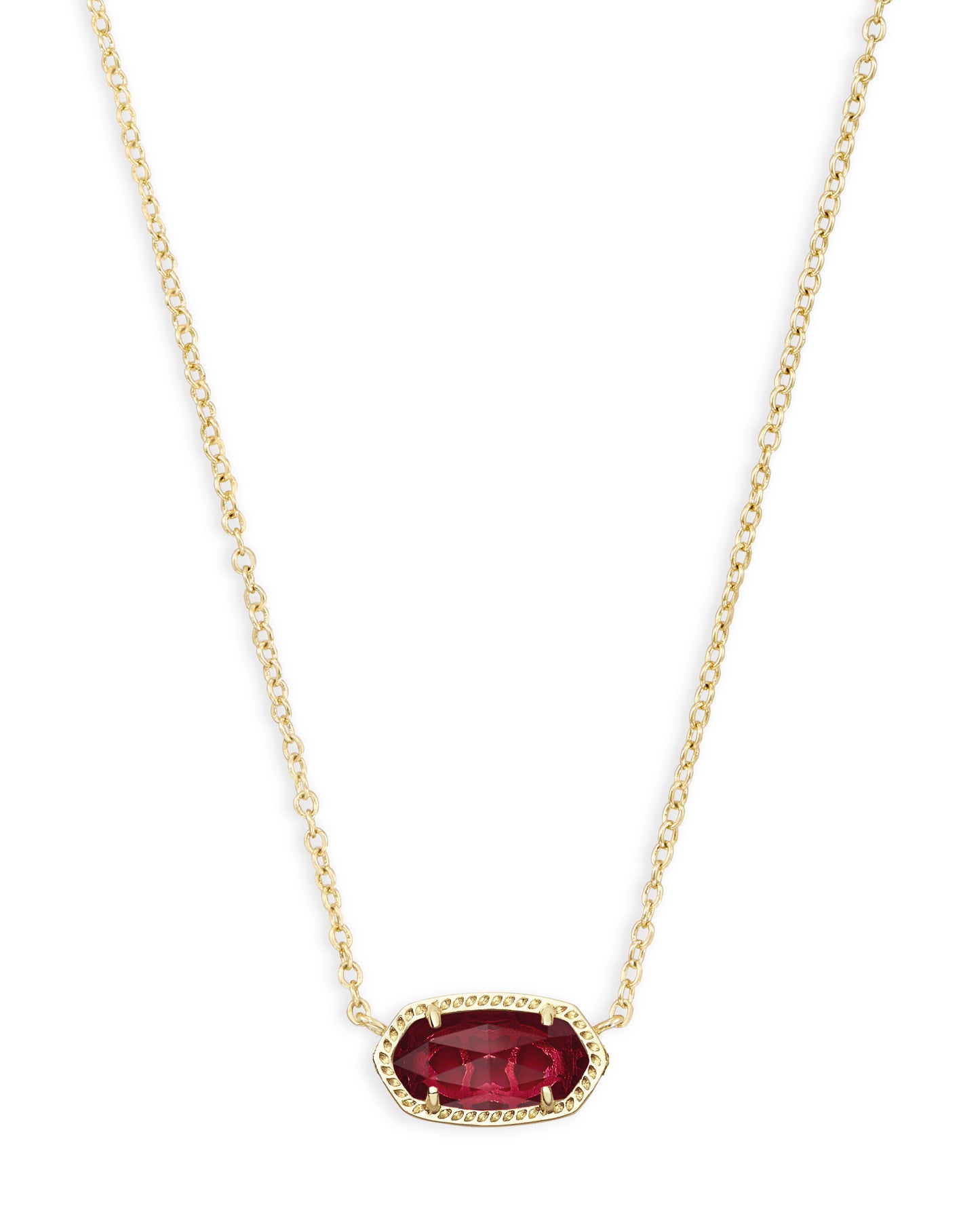 BOUTIQUE KENDRA SCOTT GOLD ELISA SHORT PENDANT NECKLACE CLEAR BERRY