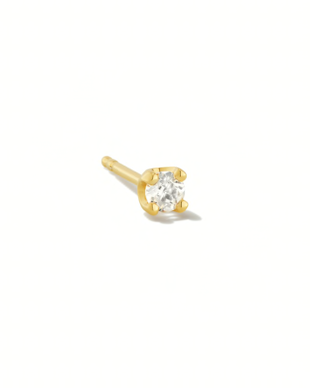 BOUTIQUE KENDRA SCOTT GOLD MINI TOPAZ STUD