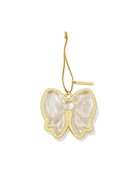 BOUTIQUE KENDRA SCOTT HALEY BOW ORNAMENT IVORY MOTHER OF PEARL 2